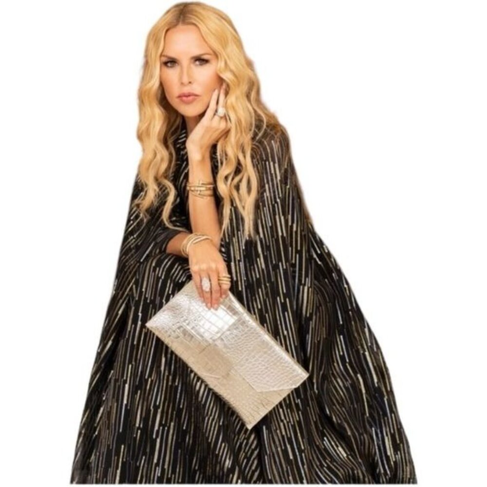 JJ Winters Nikki Gold Metallic Clutch